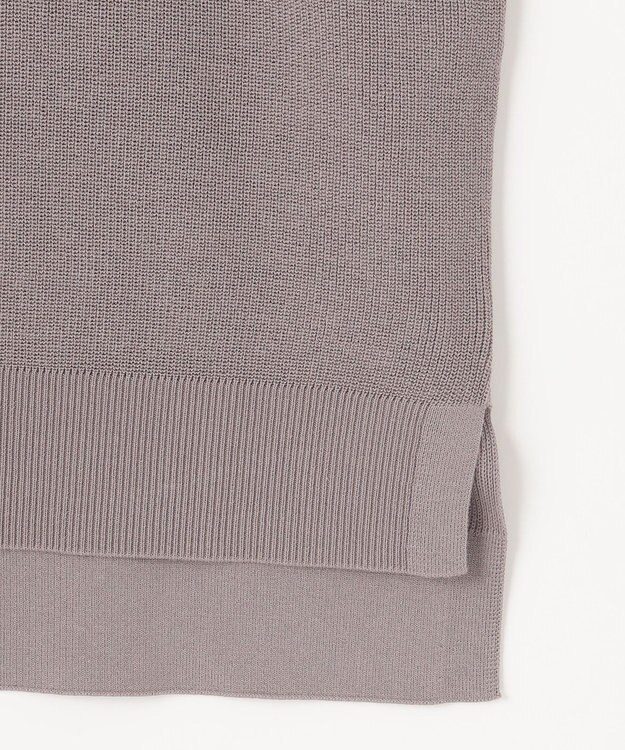 自由区 【WEB限定・洗える・XSサイズあり】ハイツイストコットンアセテート畦編み ニット カーキ系