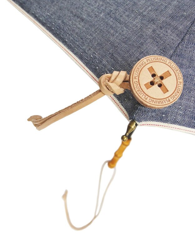 +RING 【限定/日本製】プラスリング 岡山デニム 晴雨兼用ショート長傘 47cm SR406-1 青