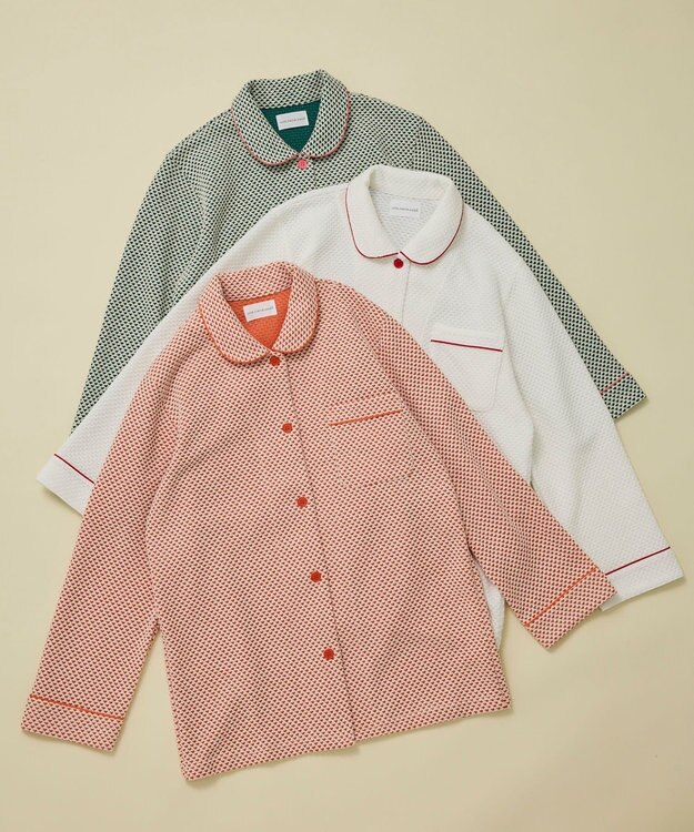 une nana cool 【綿混】丸襟ぽこぽこNew Yearパジャマ レッド