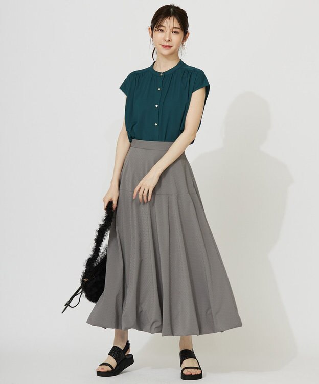 ANY SIS L 【洗える】バルーン スカート グレー