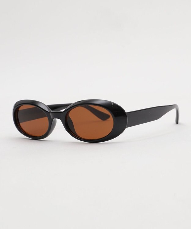 WEGO カラーレンズデザインオーバルアイウェア ブラウン