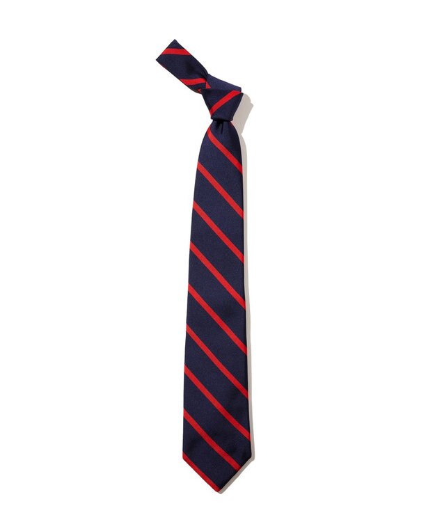 J.PRESS MEN 【J.PRESS ORIGINALS】Silk W-rep Regimental Tie / Japan Made ネイビー系1