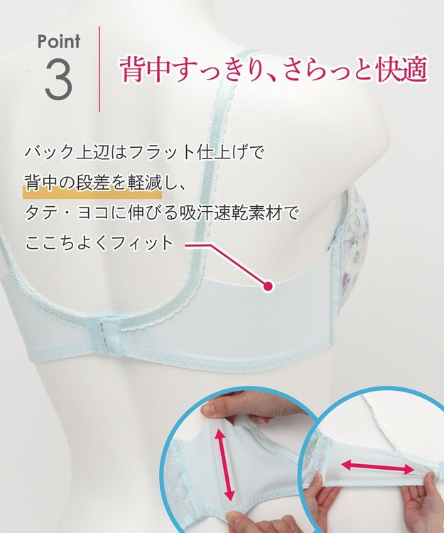 Wing 【スキマフィットブラ】　バストとカップのすきまにフィット　自然にボリュームメイク　ウイング／ワコール　KB2363 ターコイズ