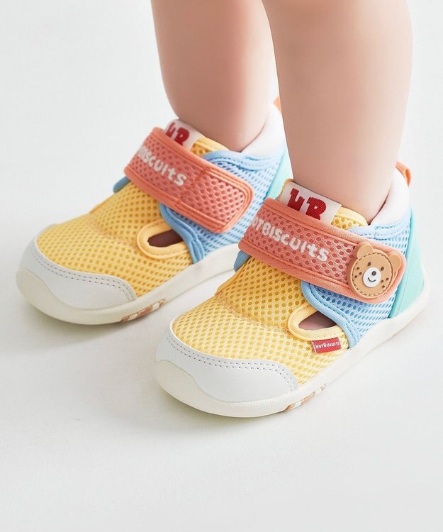 MIKI HOUSE HOT BISCUITS 【14-15.5cm】ダブルラッセル セカンドベビーシューズ 黄