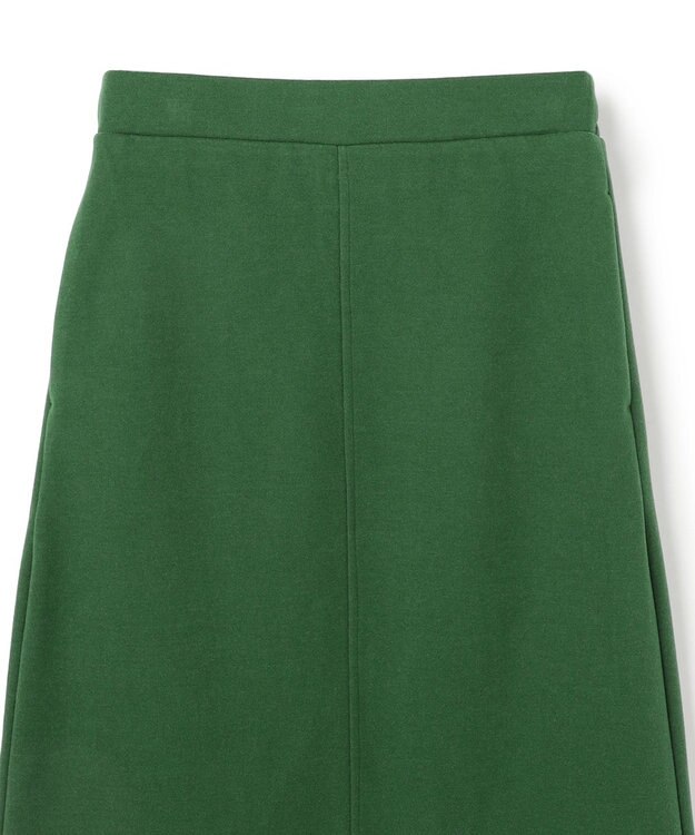 UNFILO L ブラッシュドジャージー Iラインスカート グリーン