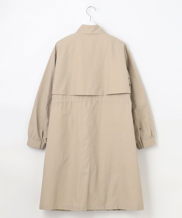 自由区 S 【撥水加工・洗える】コットンナイロンタッサーライナー付きスタンドカラー コート ベージュ