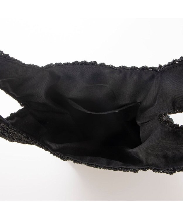 UNBILLION カシュカシュ cachecache / ケーブル編みラメショッパーミニトート ブラック