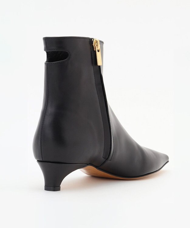 BEIGE， 【一部店舗限定】HENRI EN VARGO / CAROLINE カッティングショートブーツ Black