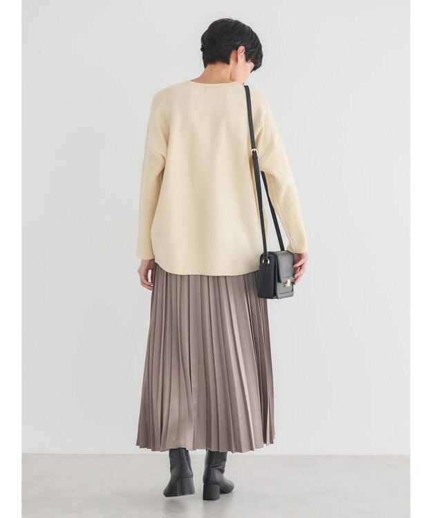 AMERICAN HOLIC バイパチ袖リブラグランニットプルオーバー Ivory