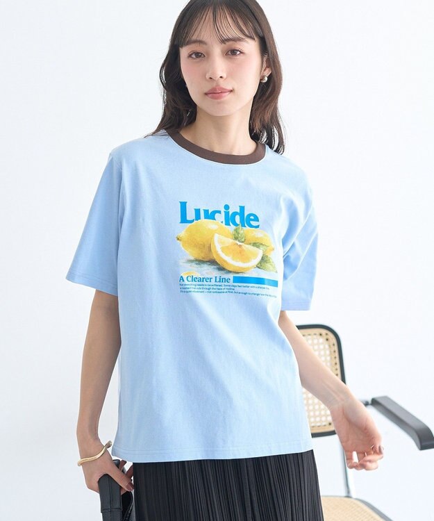 earth music&ecology 【綿100％】アソートリンガーＴシャツ Sax
