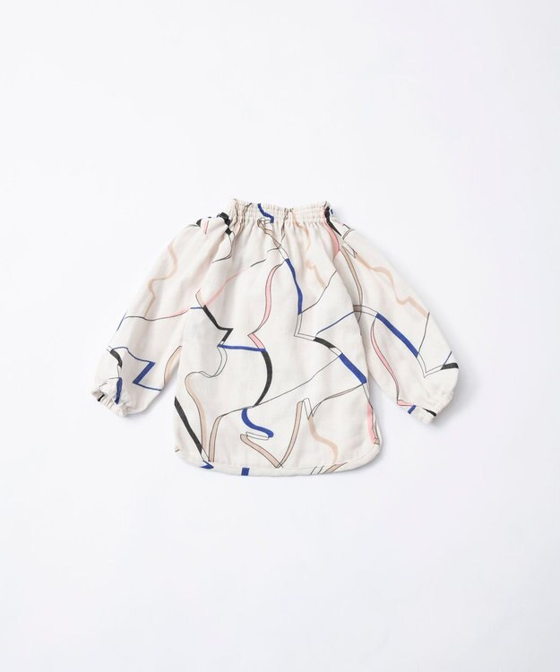 TRICOTE カットリボン柄 スモッグ 90WHITE