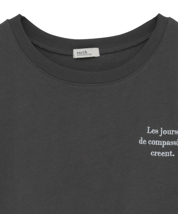 earth music&ecology 【綿100】アソートグラフィックロンＴＥＥ Charcoal Gray