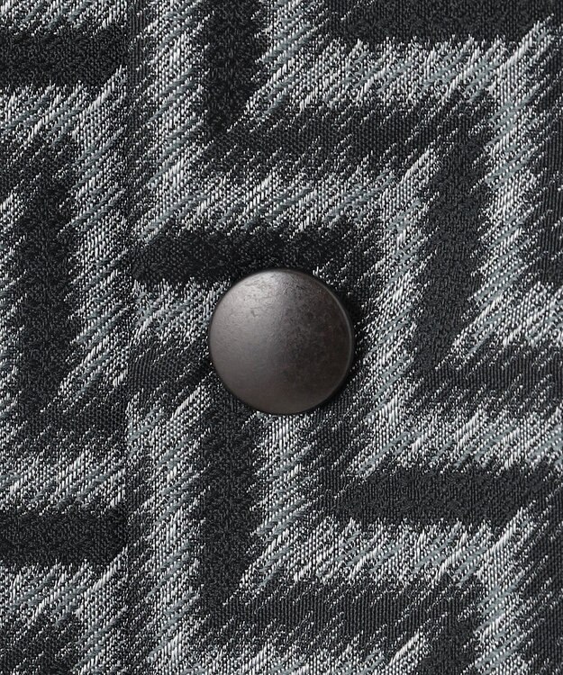 JOSEPH HOMME 【HIGH GRADE LINE】カスリシェブロンジャガード　オープンカラー半袖シャツ ブラック系5