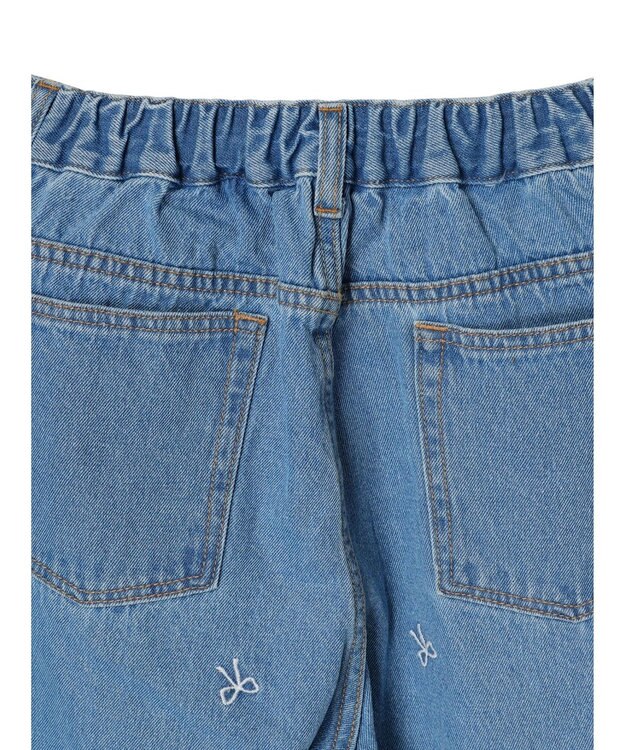 Green Parks ・Ｄｏｕｂｌｅ　Ｆｌａｇｓ　リボン刺繍ストレートデニム Light Indigo