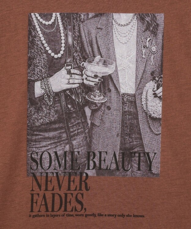 YECCA VECCA フォトプリントノースリーブTee Brown