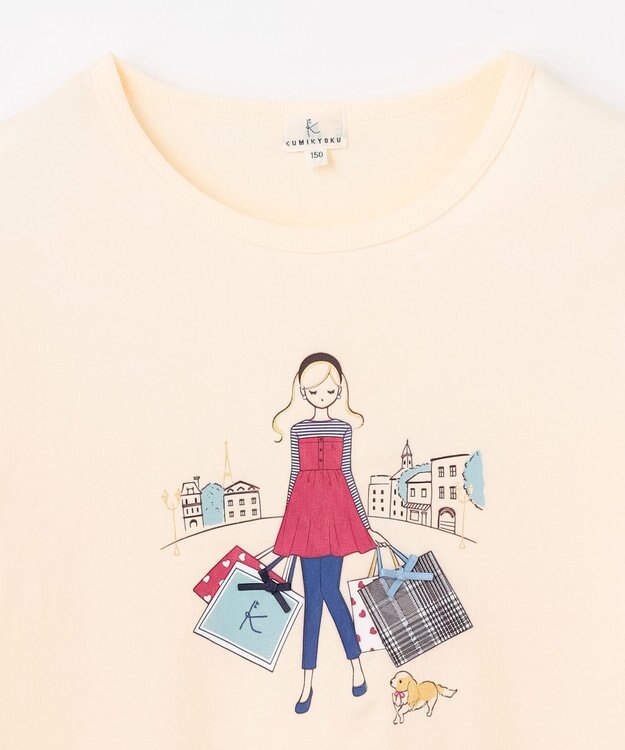組曲 KIDS 【150-160㎝】Shopping Paris Tシャツ エクリュ