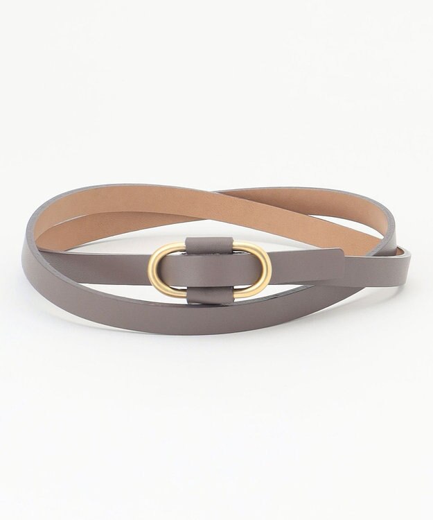 自由区 オーバルスリム ベルト グレー