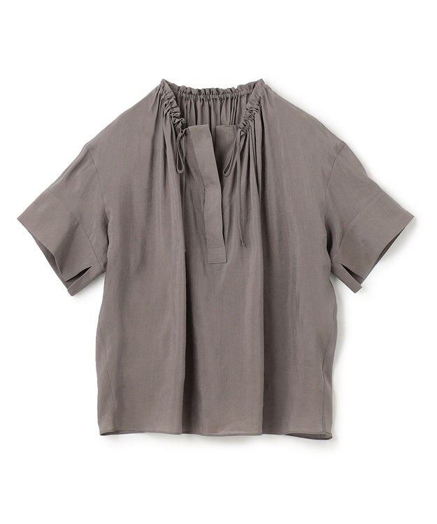 BEIGE， LILAC / ギャザーブラウス Steel