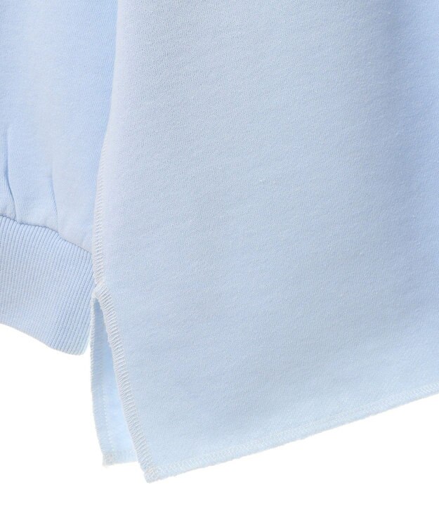 Green Parks 裏起毛配色ステッチロゴチュニック Light Blue