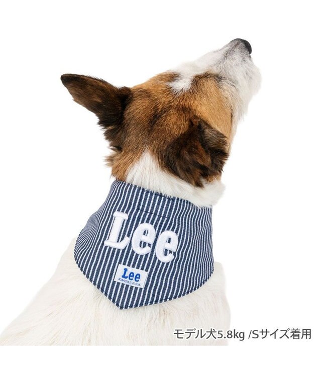 PET PARADISE Lee ヒッコリー ロゴ クールバンダナ 小型犬 ネイビー