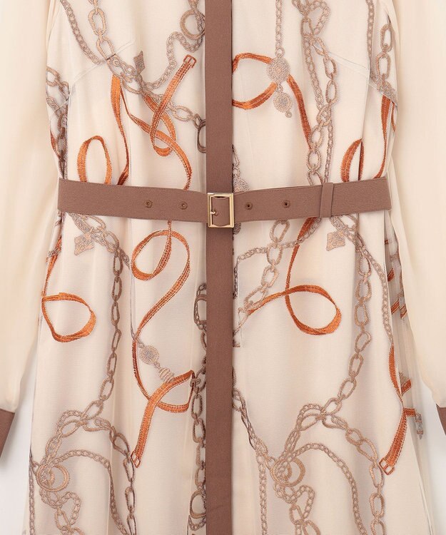 GRACE CONTINENTAL チェーン刺繍ワンピース キナリ