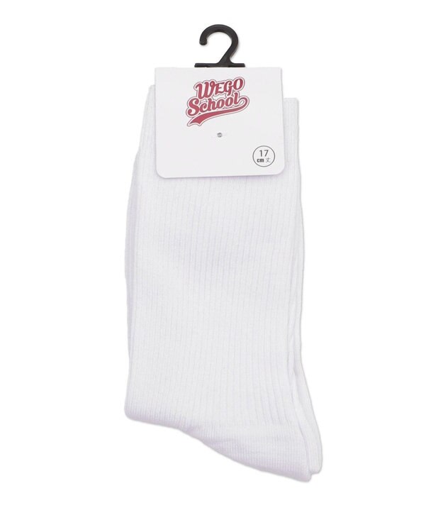 WEGO 【SCHOOLITEM】スクールクルーソックス ホワイト