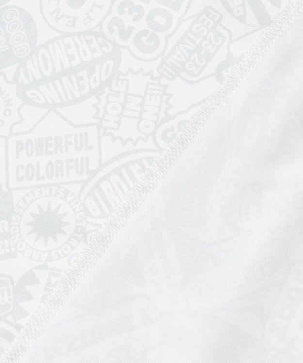 23区GOLF 【MEN】【吸水速乾・UVケア】ステッカープリント モックネックシャツ ホワイト系4