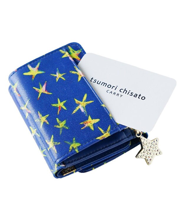 tsumori chisato CARRY エジプシャンスター ミニ財布 【きめ細かな羊革】 ブルー