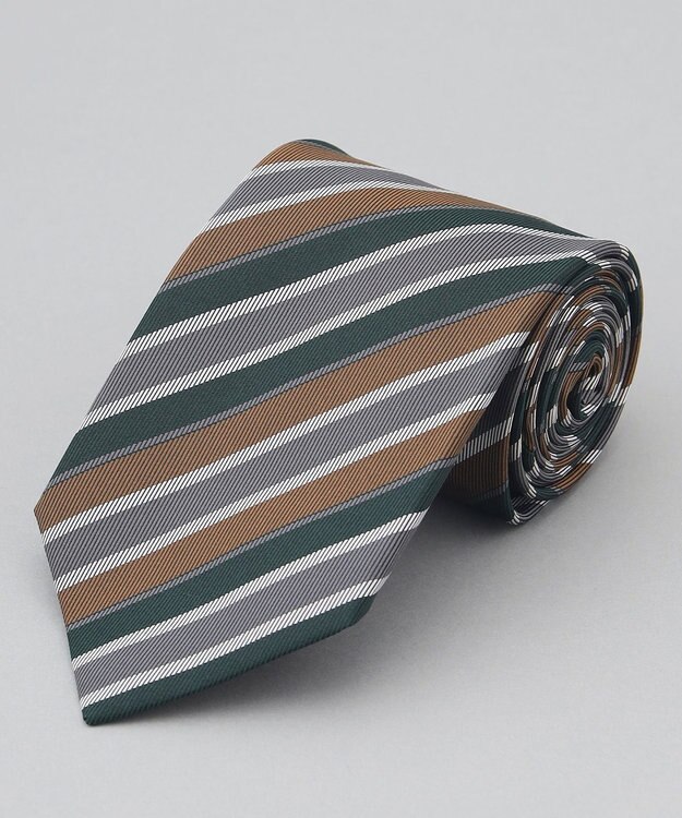 GOTAIRIKU 【Fermo Fossati】レジメンタル ネクタイ グリーン系1