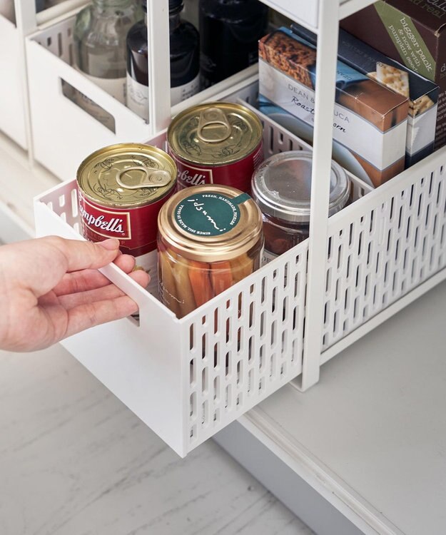 tower シンク下収納バスケット タワー 2段 ホワイト ホワイト