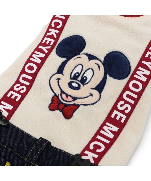 PET PARADISE ディズニー ミッキーマウス サスペンダー付き パンツ 小型犬 ブラック×ベージュ