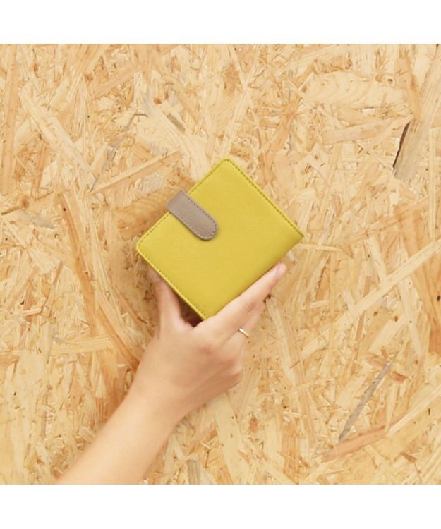 UNBILLION アトランタ ATLANTA / 牛革二つ折りカラーコンビウォレット イエロー