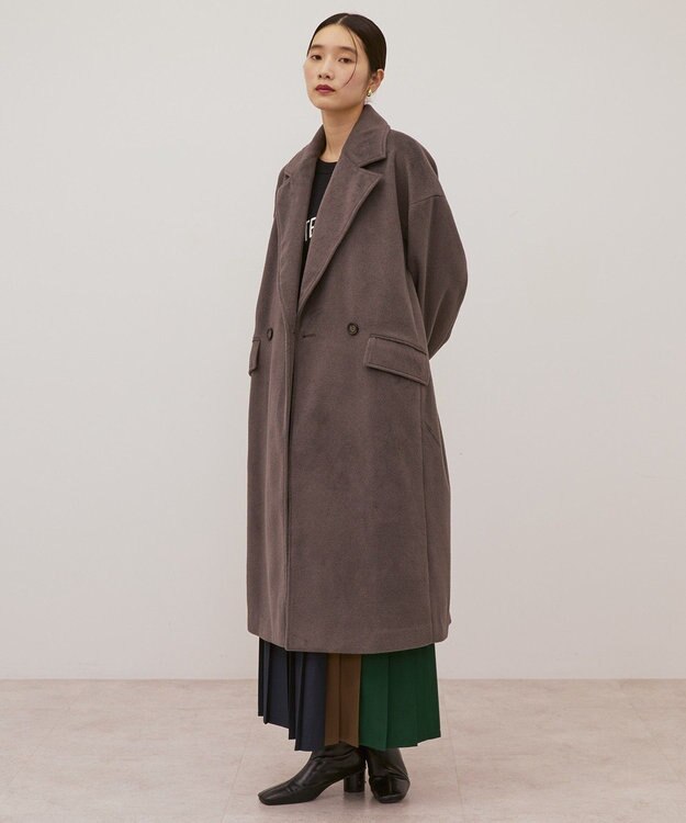 AMERICAN HOLIC ルーズチェスターコート Charcoal Gray