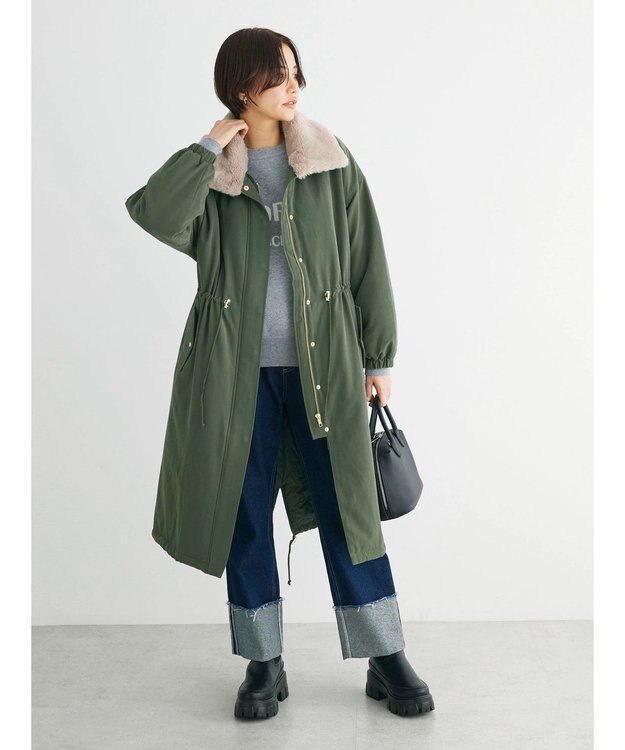 Green Parks ・ＥＬＥＮＣＡＲＥ　ＤＵＥ　中綿モッズロングコート Khaki