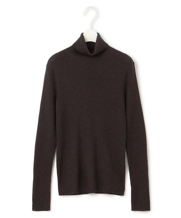 ICB L 【新色追加・WEB限定カラーあり】エクストラファインメリノ タートルネックプルオーバー バーントブラウン系