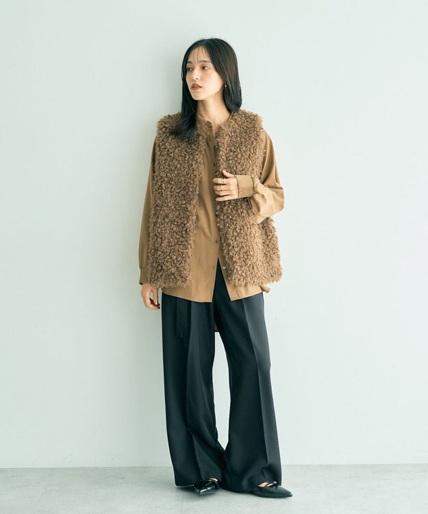 YECCA VECCA プードルボアジレ Camel