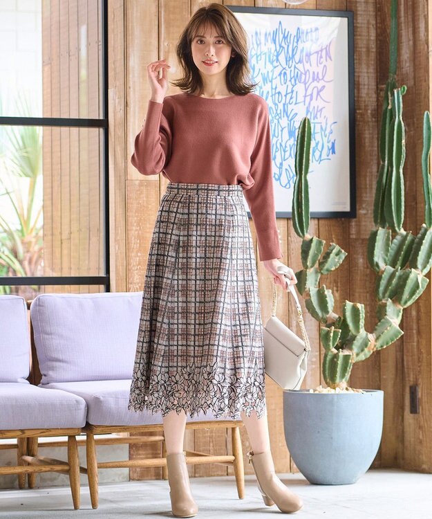 ANY SIS 【洗える】ドルマンスリーブ ニット テラコッタ