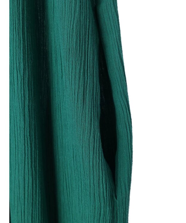 earth music&ecology ノースリーブギャザーワンピース Green