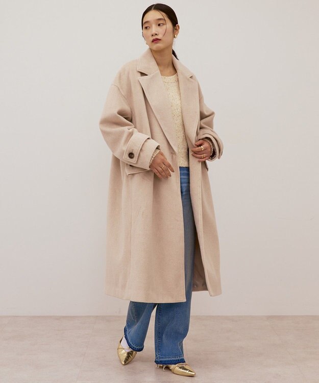 AMERICAN HOLIC ルーズチェスターコート Light Beige