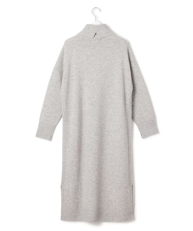 23区 【洗える】ウールカシミヤ タートルネック ニットワンピース ライトグレー系