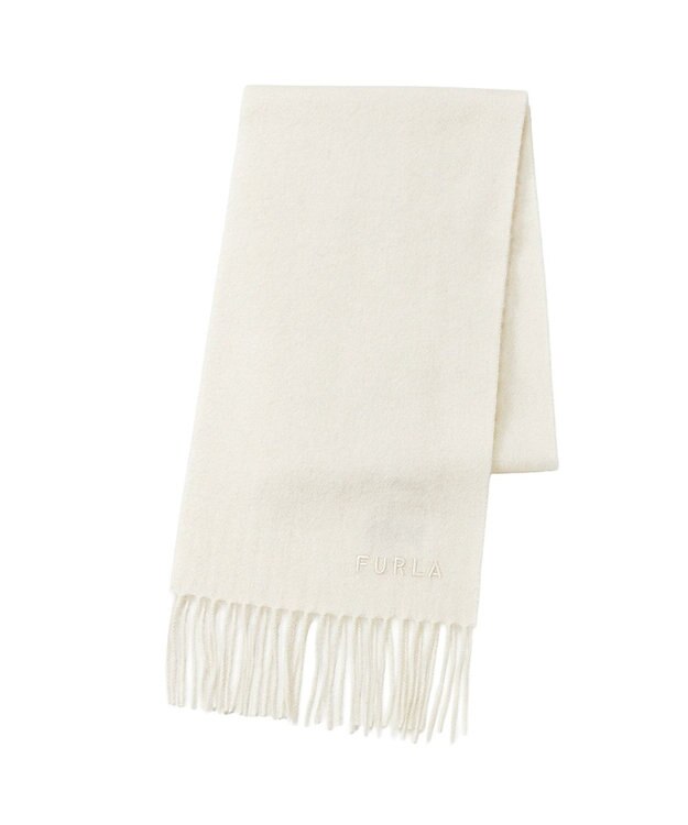 MOONBAT FURLA(フルラ）カシミヤ100％ 無地 プチマフラー オフホワイト