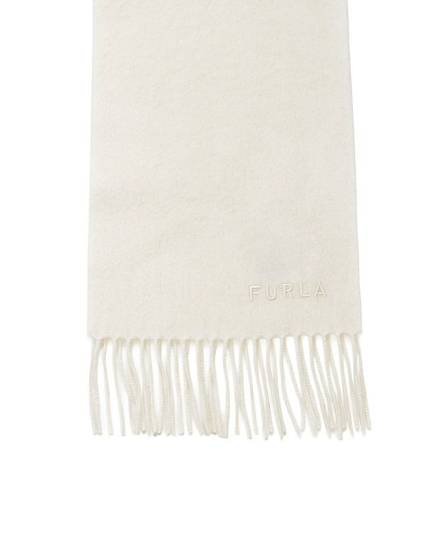 MOONBAT FURLA(フルラ）カシミヤ100％ 無地 プチマフラー オフホワイト