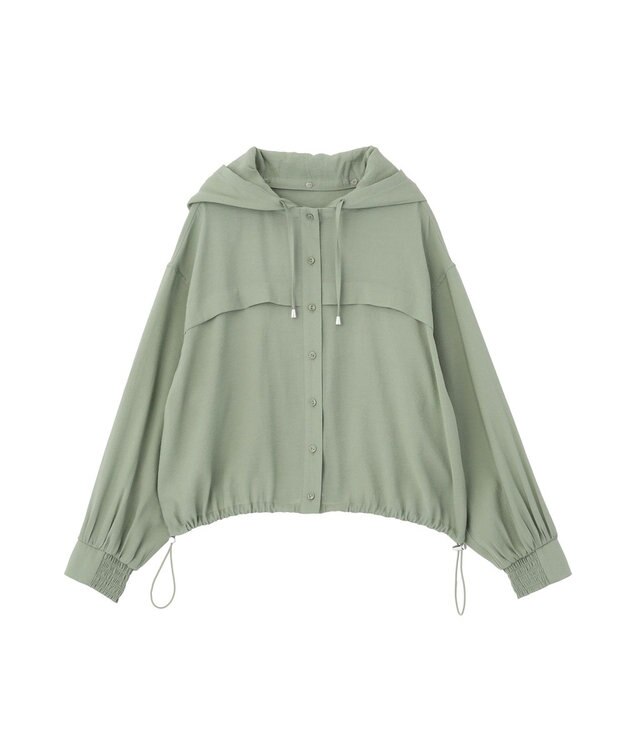 earth music&ecology 【予約】シアーシャツブルゾン ライトカーキ