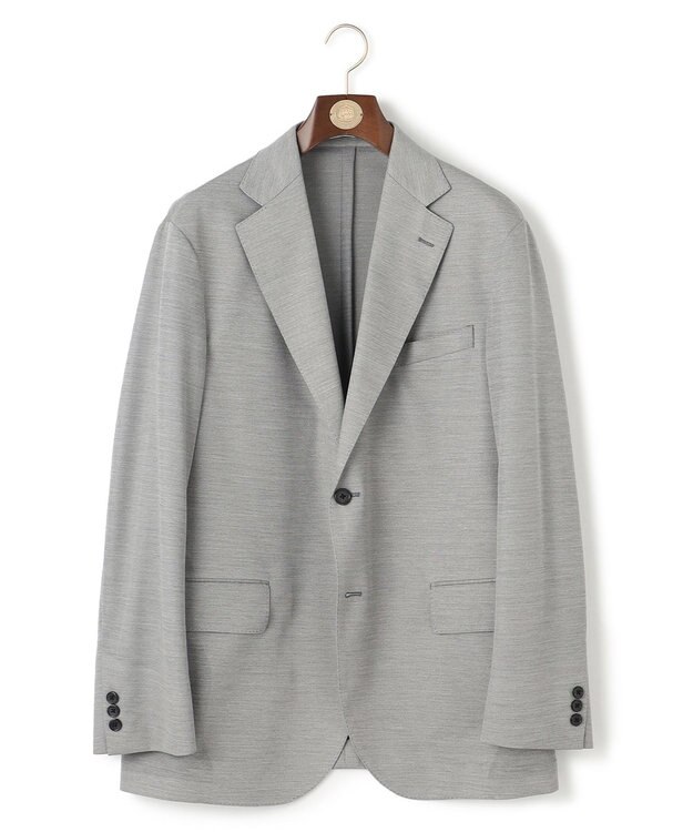 J.PRESS MEN 【KING SIZE】【J.PRESS-POOL WOOL】【ストレッチ / 洗える / 吸水速乾/ 接触冷感】ジャージーセットアップ ジャケット ライトグレー系