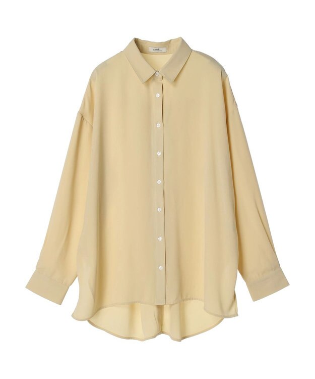 earth music&ecology バックボタンチュニック Yellow