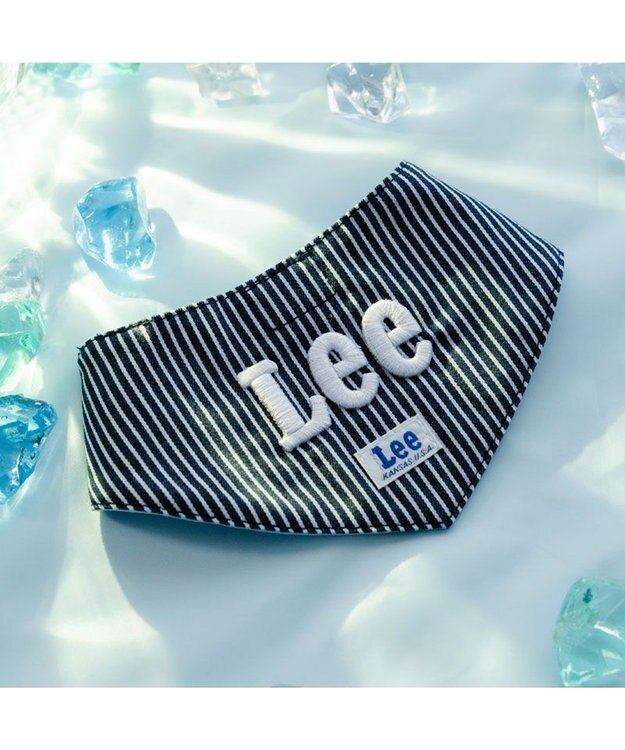 PET PARADISE Lee ヒッコリー ロゴ クールバンダナ 小型犬 ネイビー