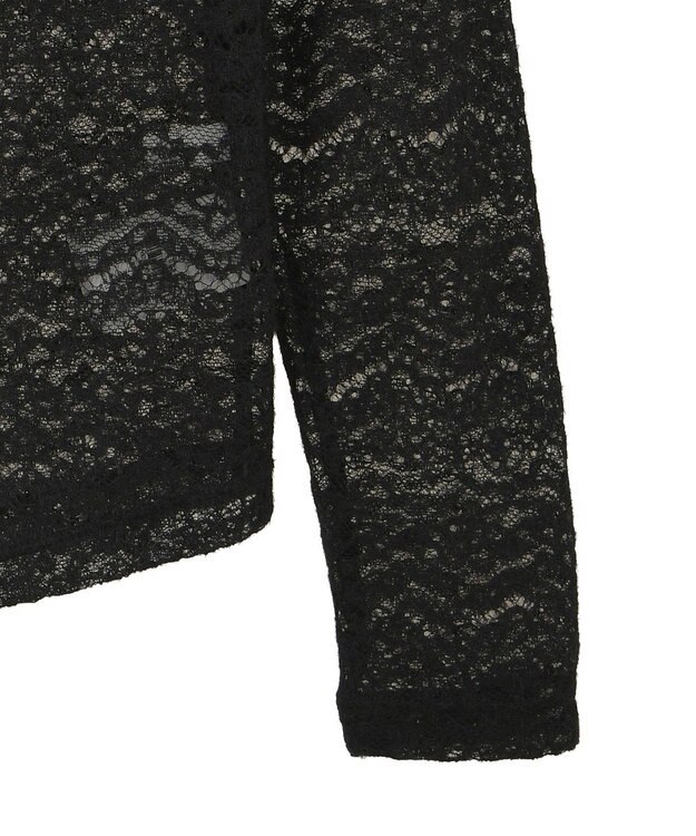 Green Parks 起毛レースプルオーバー Black