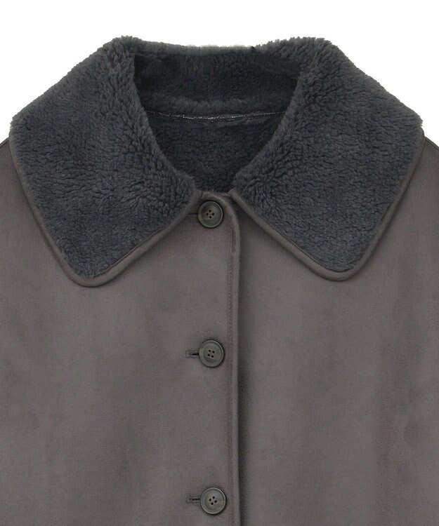 Green Parks フェイクムートンジャケット Charcoal Gray