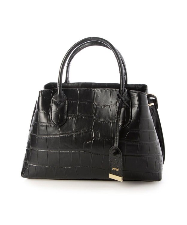 UNBILLION ペルケ perche / WEB直営限定・牛革ユーティリティ・2wayトートバッグS クロコブラック