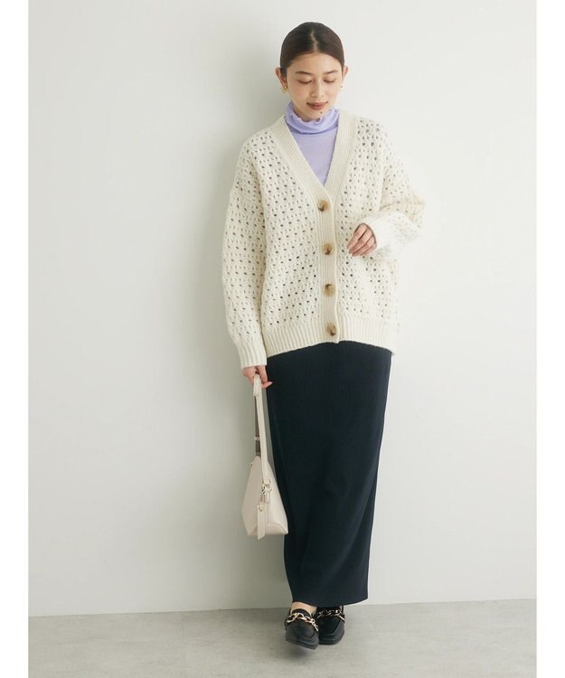 Green Parks ・Ｐｅｔｉｔ　Ｆｌｅｕｒ　スカシアミニットカーディガン Ivory